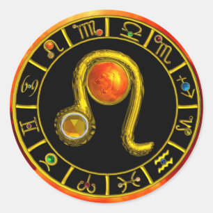 LEEUW RONDE STICKER