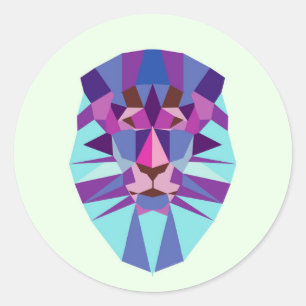 Leeuw Ronde Sticker