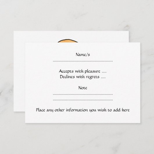 Leeuw. RSVP Kaartje (Voorkant / Achterkant)