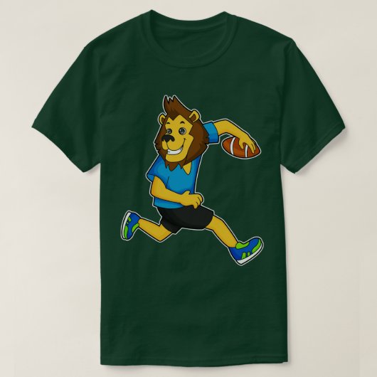 Leeuw Rugby speler T-shirt (Design voorkant)