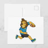 Leeuw Rugby speler Voetbal Briefkaart (Voorkant / Achterkant)