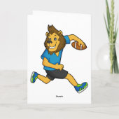 Leeuw Rugby speler Voetbal Kaart (Achterkant)