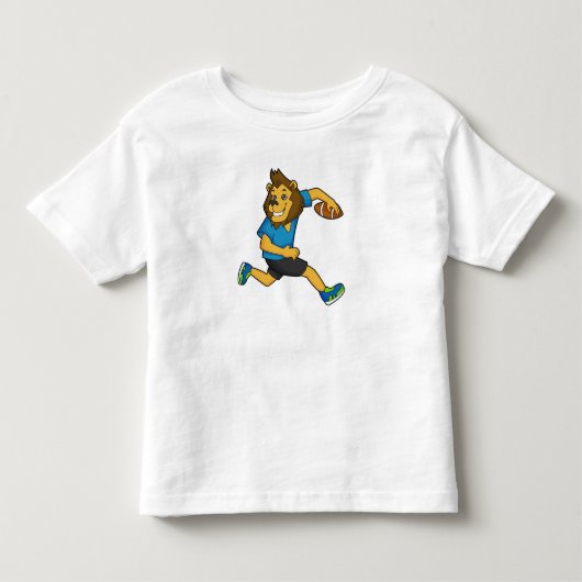 Leeuw Rugby speler Voetbal Kinder Shirts (Voorkant)