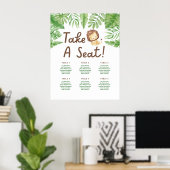 Leeuw Safari Baby Shower Zitplaats Poster (Thuiskantoor)