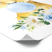 Leeuw, Safari, Blauwe Bubble Gum, Jongenskwekerij Poster (Hoek)