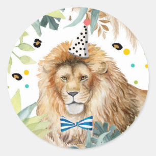 Leeuw Safari Party Dier Verjaardag Favor Decor Ronde Sticker