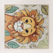 Leeuw schattig legpuzzel (Horizontaal)