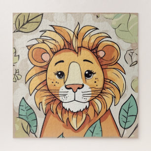 Leeuw schattig legpuzzel