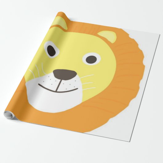 Leeuw schilderkunst cadeaupapier (Uitgerold)