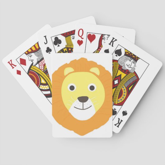 Leeuw schilderkunst pokerkaarten (Achterkant)