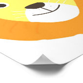 Leeuw schilderkunst poster (Hoek)