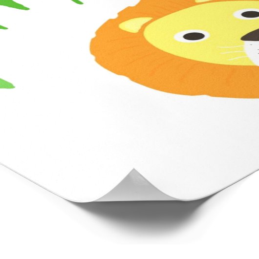 Leeuw schilderkunst poster (Hoek)