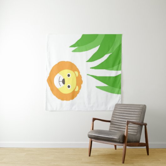 Leeuw schilderkunst wandkleed (In Situ (horizontaal))