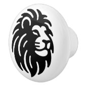 Leeuw Silhouet Eenvoudig Minimalistisch Keramische Knop (Rechts)