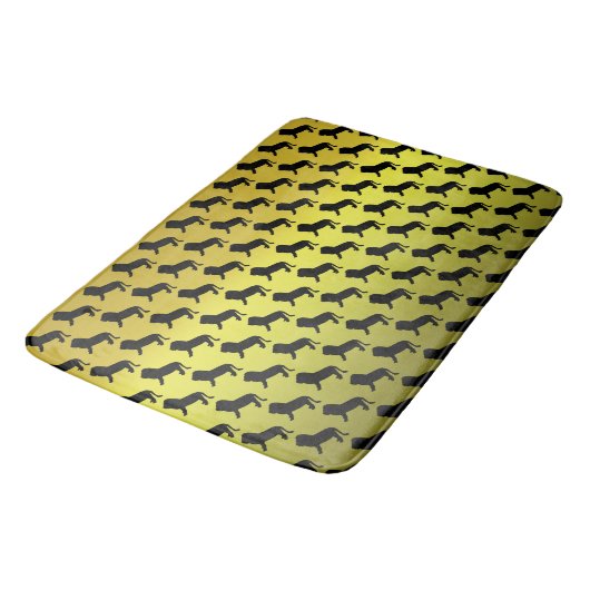 Leeuw Silhouet Patroon Badmat (Gekanteld)