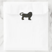 Leeuw Space Stars Dierenriem Vierkante Sticker (Tas)