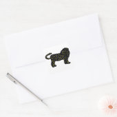 Leeuw Space Stars Dierenriem Vierkante Sticker (Envelop)