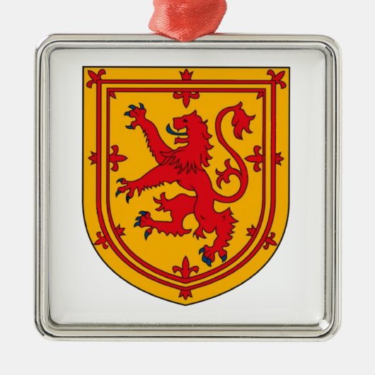 Leeuw springend op goud metalen ornament (Voorkant)