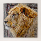 Leeuw [Square Jigzaag puzzle] Legpuzzel (Verticaal)