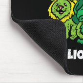 Leeuw St. Patrick's Day Schattig Dier Klaverblad Muismat (Hoek)