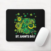 Leeuw St. Patrick's Day Schattig Dier Klaverblad Muismat (Met muis)