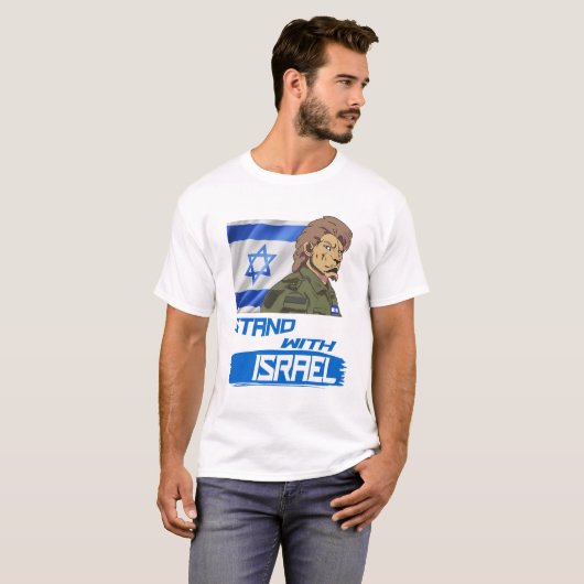 LEEUW - STA MET ISRAËL T-SHIRT (Voorkant volledig)