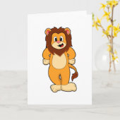 Leeuw staand kaart (Gele Bloem)