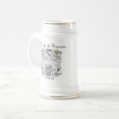 Leeuw Steigerend Renaissance Bruiloft Bierpul (Voorkant links)