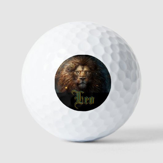 Leeuw Sterrenbeeld Golfballen (Voorkant)