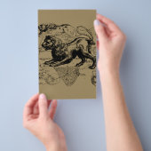 Leeuw Sterrenbeeld Hevelius 1690 Juli23 - Augustus Flyer (Hand)