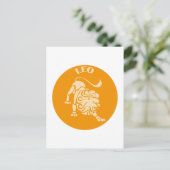 Leeuw, sterrenbeeld, horoscoop, astrologie briefkaart (Staand voorkant)