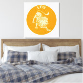 Leeuw, Sterrenbeeld, Horoscoop, Astrologie Canvas Afdruk (Insitu (Slaapkamer))
