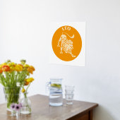 Leeuw, sterrenbeeld, horoscoop, astrologie folie afdrukken (Laag (Keuken))