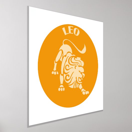Leeuw, sterrenbeeld, horoscoop, astrologie folie afdrukken (Laagn)
