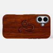 Leeuw Sterrenbeeld in mahoniehout stijl Case-Mate iPhone Case (Achterkant (horizontaal))