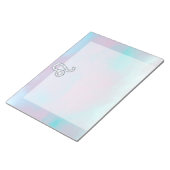 Leeuw Sterrenbeeld in Pastel Parelmoer Stijl Print Notitieblok (Schuin)