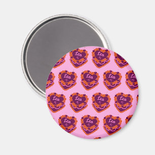 Leeuw Sterrenbeeld Kokette Hart Verjaardagstaart Magneet