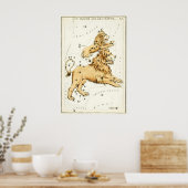 Leeuw Sterrenbeeld Kunstprint Antiek Poster (Keuken)