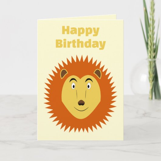 Leeuw Sterrenbeeld Leeuw Aangepaste Verjaardag Kaart (Voorkant)