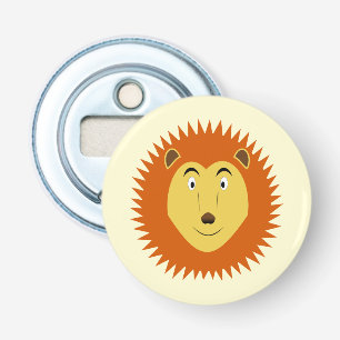 Leeuw Sterrenbeeld Leeuw Verjaardag Button Flesopener