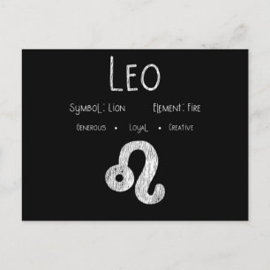 Leeuw Sterrenbeeld Leeuw Vuur Astrologie Verjaarda Briefkaart