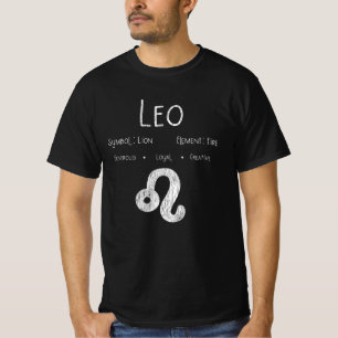 Leeuw Sterrenbeeld Leeuw Vuur Astrologie Verjaarda T-shirt