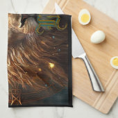 Leeuw Sterrenbeeld Theedoek (Quarter Fold)