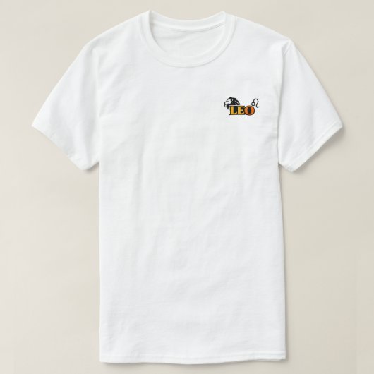 Leeuw Sterrenbeeld Varsity Goud Esthetisch T-shirt (Design voorkant)