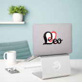 Leeuw Sticker (Laptop op bureau)