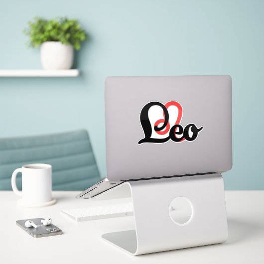 Leeuw Sticker (Laptop op bureau)