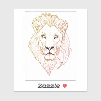 Leeuw sticker Leeuw Tekening