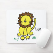 Leeuw Stickfiguur Muismat (Met muis)