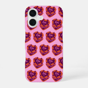 Leeuw Stierbeeld Kokette Hart Verjaardagstaart iPhone 16 Hoesje