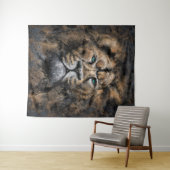 Leeuw Tapestry - Schilderen Wandkleed (In Situ (horizontaal))